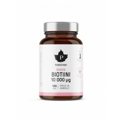 PUHDISTAMO Biotiini  10.000mg  биотин усиленный 10.000мг 120 капсул