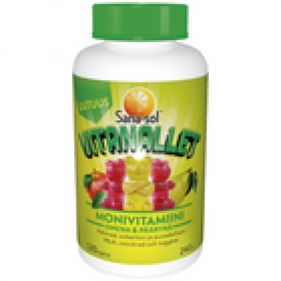 SANA-SOL Vitanallet мульти-витамины вкус яблоко ,груша (мишки) 120шт