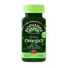 Биофарма омега 3 (Biopharma Trippel omega 3) 144 капсулы с витаминами А, Д, Е